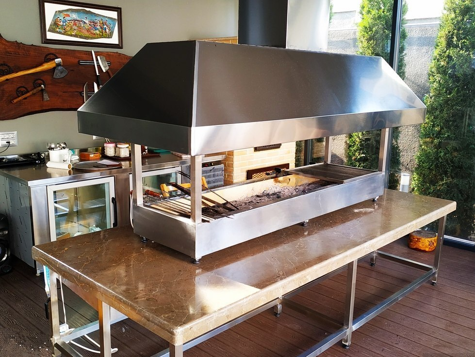Paslanmaz polad restoran manqalı — Bakı
