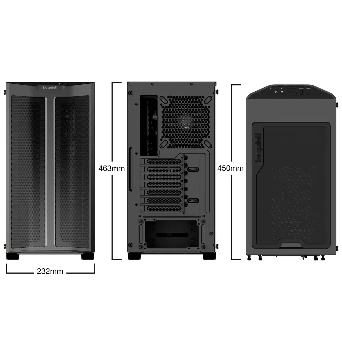 Case be quiet Pure Base 500FX Black (BGW43) — Korpuslər, Bakı (2)