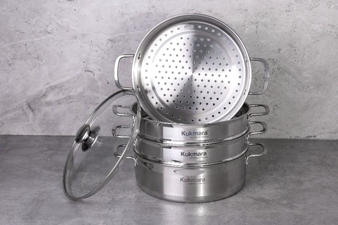 Mantı bişirici Kukmara stm502803sbg, paslanmayan polad, 3 torlu, gümüşü, 5 l — Mallar, Bakı (3)