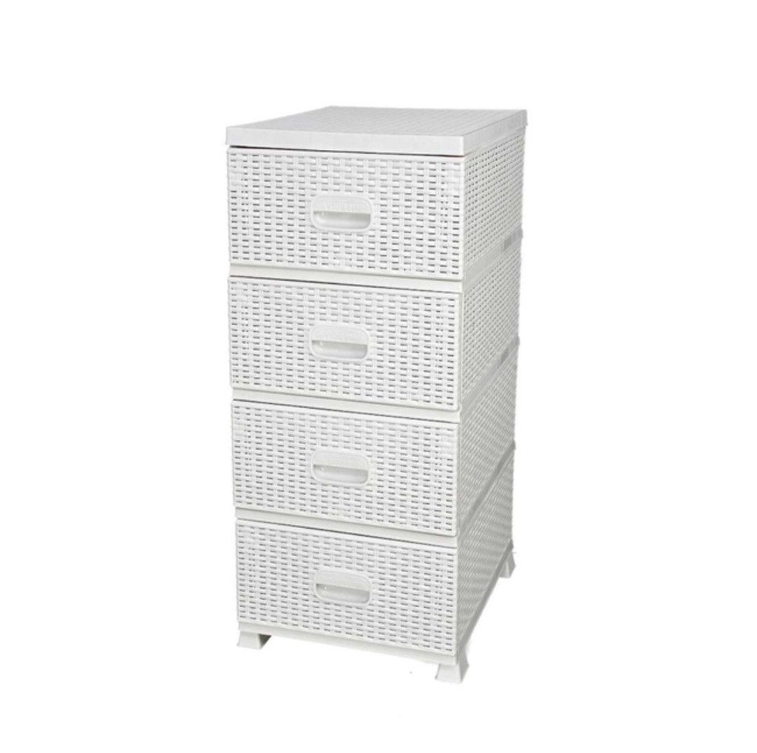 Komod, ağ, plastik, 37x44x90 sm — Mallar, Bakı