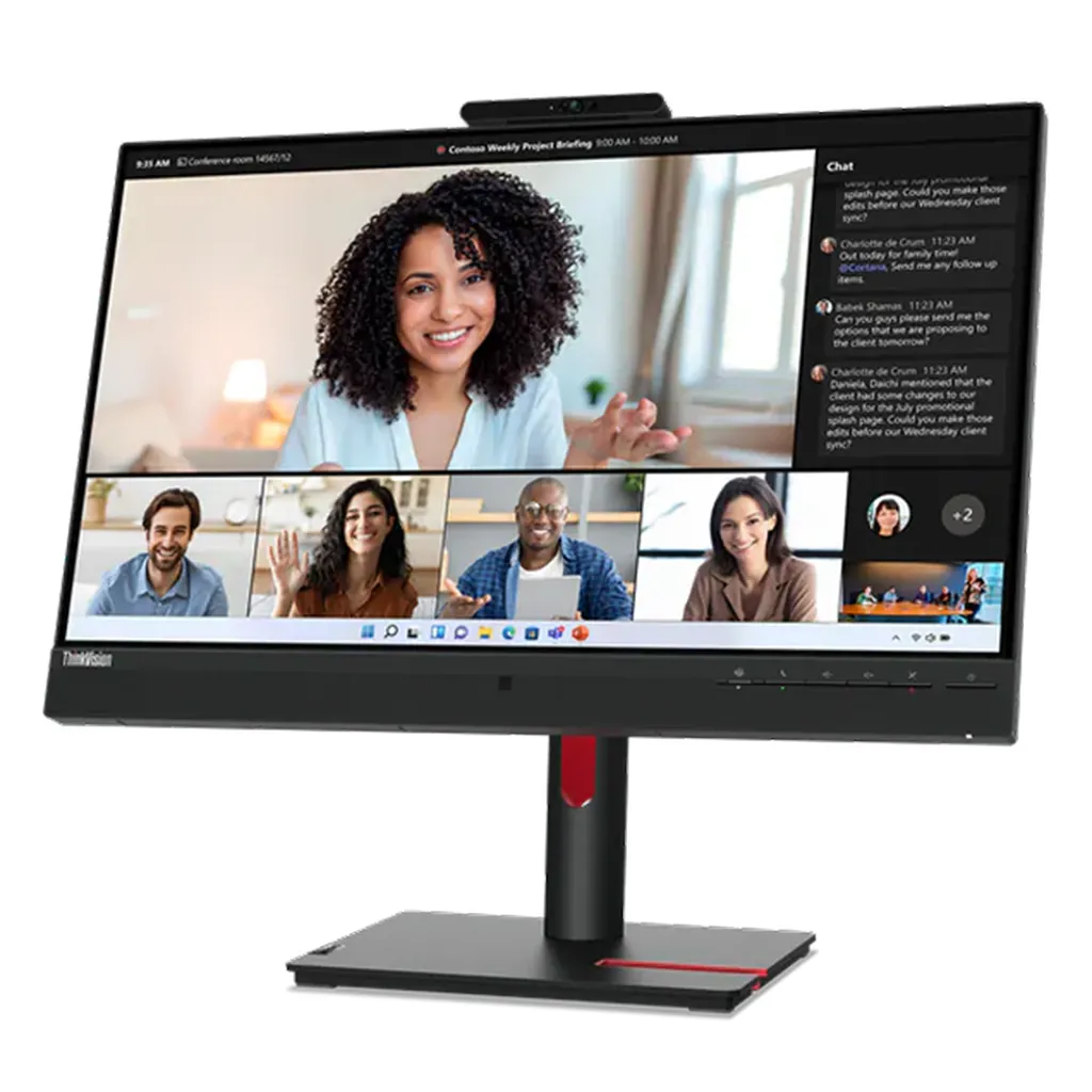 Monitor Lenovo ThinkVision T24mv-30/ 23.8" 1920x1080/ 5.0MP, Ir+rgb camera/ 1x HDMI/1x DP — Bakı