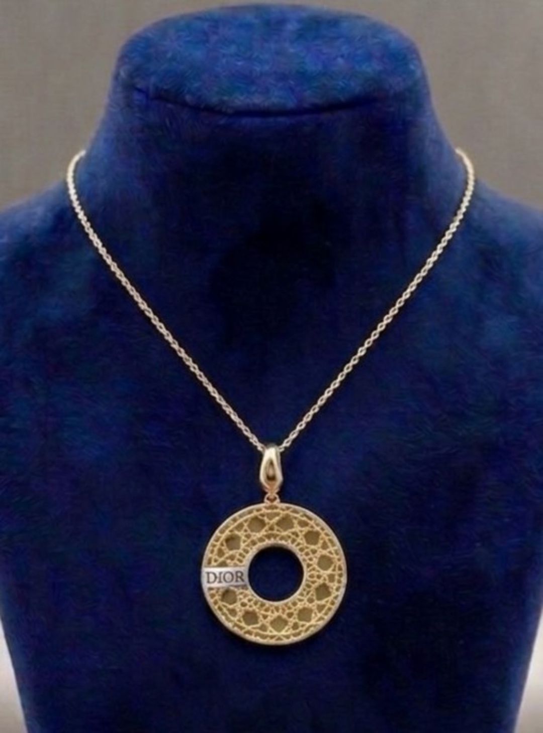 Qızıl Boyunbağı Dior Stilində Medalyon 585 əyar — Mallar, Bakı (2)