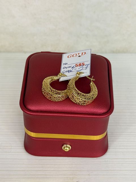 Sırğalar qadınlar üçün 10563_78, qızıl 585 əyar — Bakı