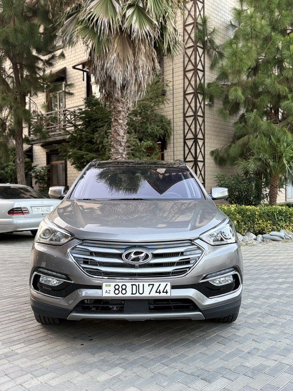 Hyundai Santa Fe, 2.0 L, 2017 il, 86 200 km 88-DU-744 — Avtomobillər, Bakı (4)