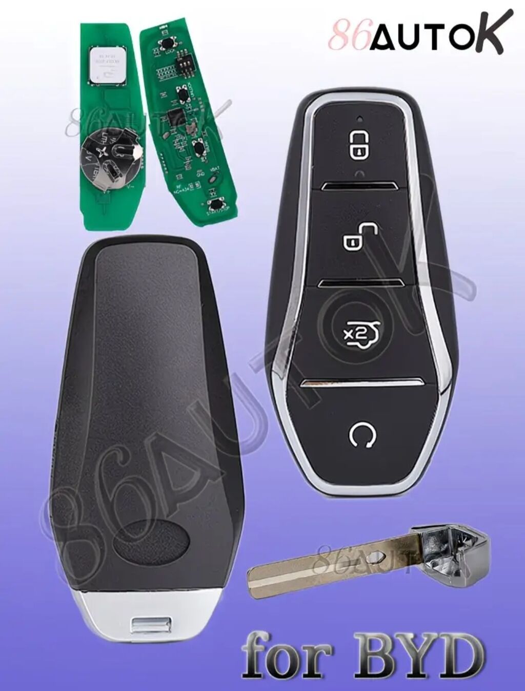 BYD üçün smart açar (yeni tip) - Uyğunluq: BYD modelləri üçün — Avtomobil elektrikası, Digah (6)