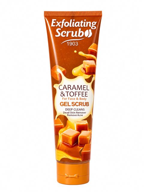 Üz və bədən üçün gel-skrab Exfoliating Scrub 1903 Caramel & Toffee 350 ml — Bakı