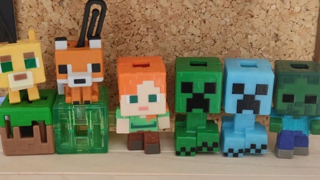 Minecraft temalı kolleksiya fiqurları seti - Dizayn: Piksel — Oyuncaq figuraları, Bakı