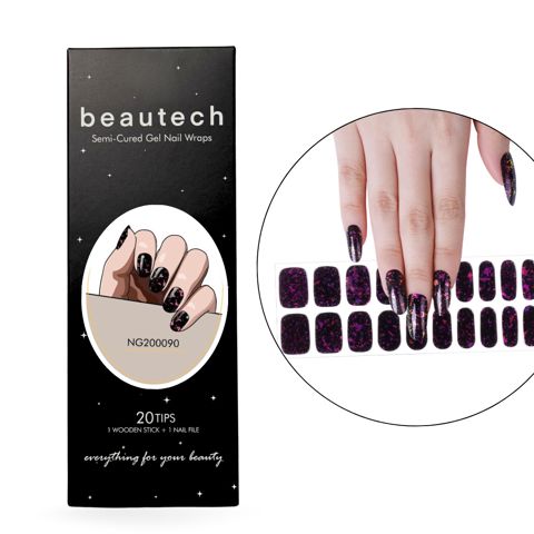 Dırnaq stikerləri NG200090 Beautech Gel Nail Wraps, 20 tips — Bakı