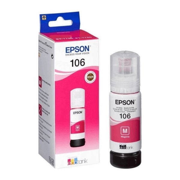 Epson Kartric 106 EcoTank Magenta Ink Bottle C13T00R340 — Printerləri, Bakı
