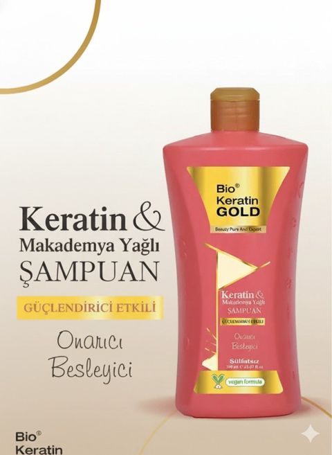 Şampun Bio Keratin Gold Keratin və Makadamiya yağı, 700 ml — Bakı