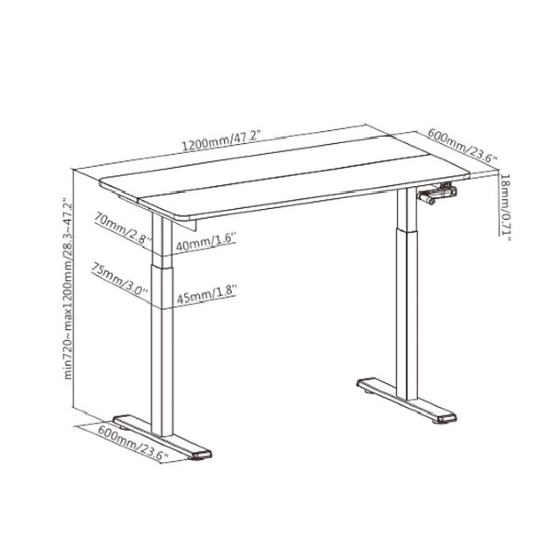 2E Computer Table CE120B-MOTORIZED — Kompüter masaları və kresloları, Bakı (5)