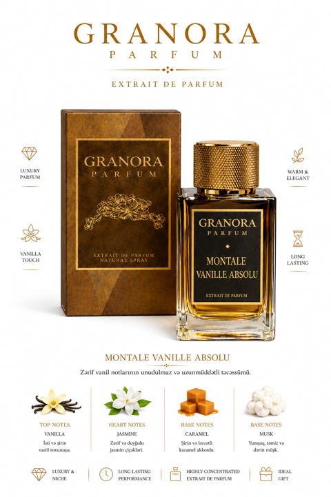 Granora Parfum Vanille Absolu uniseks Extrait De Parfum 50 ml — Bakı