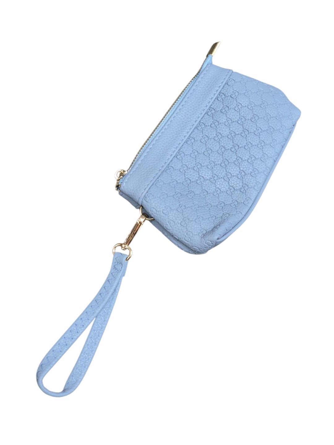 Qadınlar üçün poliuretan klatç, mavi, 17x10 sm, Çin istehsalı - WalletCo_Printed-CosmeticBag_Blue — Mallar, Bakı (2)