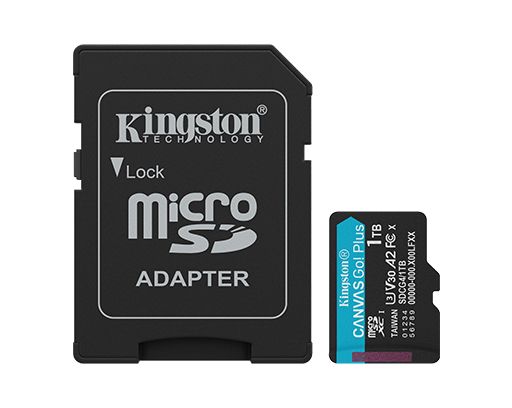 MicroSD kart - Kingston 1TB microSDXC Canvas Go Plus Gen4 R:200/W:160 Uhs-ı Class 10 V30 U3 A2 + adapter SDCG4/1TB — Kompüterlər və noutbuklar, Bakı