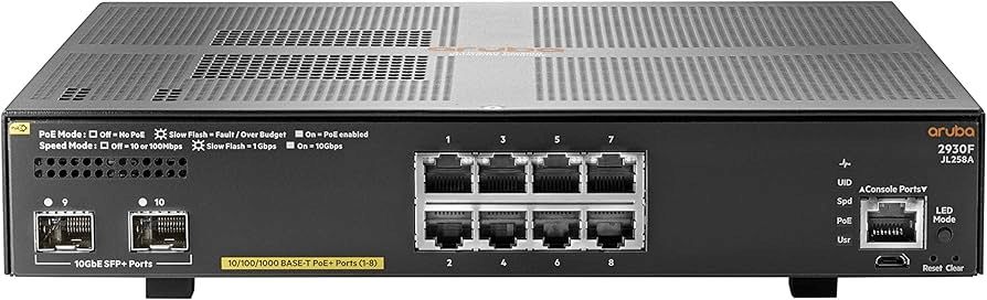 Aruba 2930F 8G PoE+ 2SFP+ Switch JL258A — Kommutatorlar və marşrutlayıcılar, Bakı