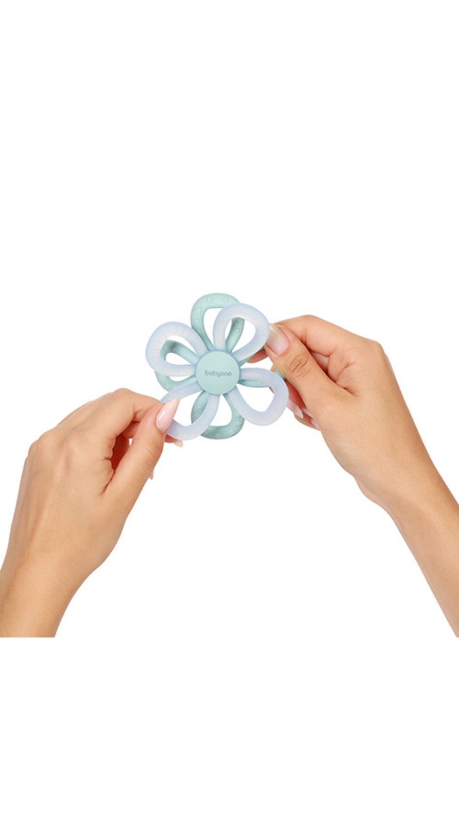 Diş çıxaran Babyono Flower 1596/02, 0+, silikon, göy — Mallar, Bakı (3)