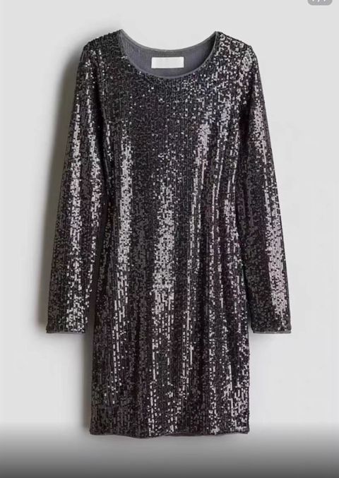 Qızlar üçün ziyafət donu H&M, boz, poliester, ölçü 8-10 yaş — Bakı