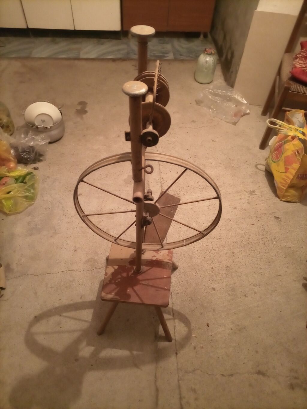 Taxta əlçəkli ip əyirmə çarxı (spinning wheel) - Material: əsasən — Biznes və avadanlıq, Bakı (6)