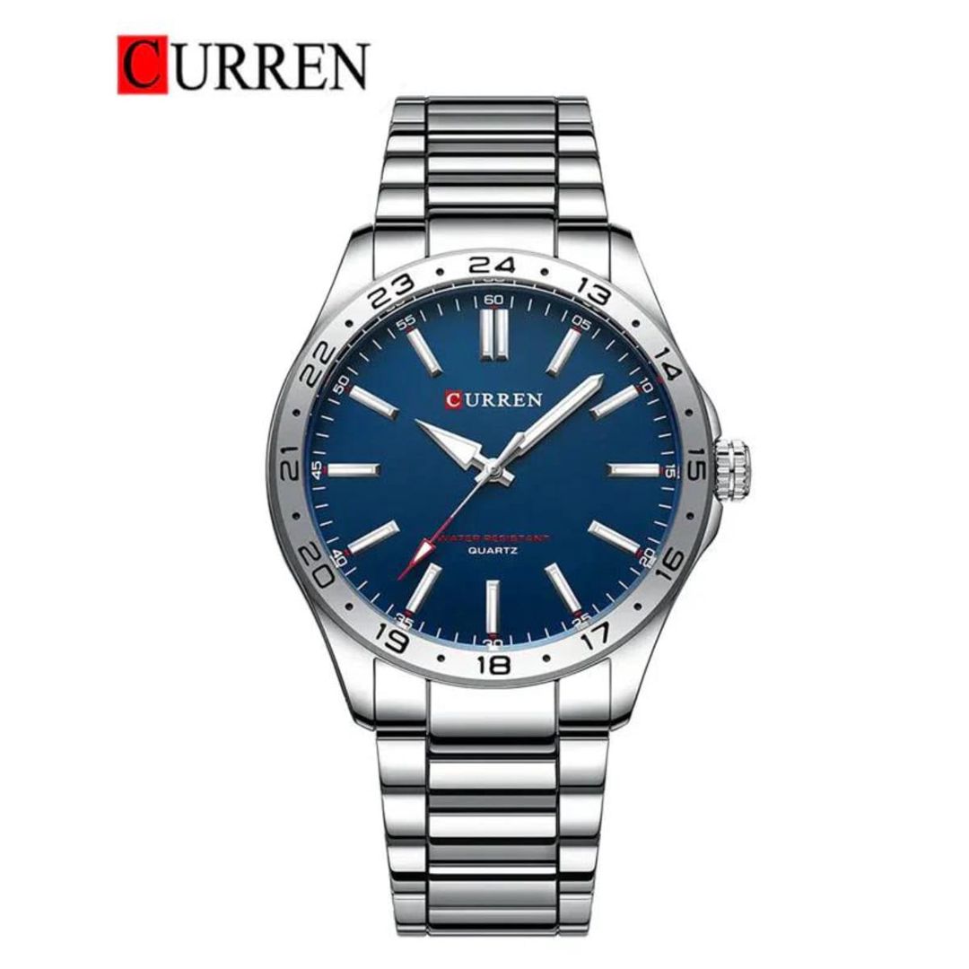 Kişilər üçün qol saatı Curren 8452, kvars, gümüşü/göy — Mallar, Bakı
