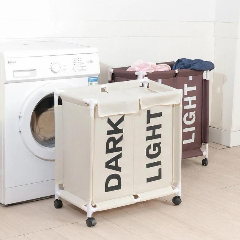 Yeni model 2 gozlu qalin matiriyalli tekerli paltar səbəti (kod: qrh52116-28) — Şeylər saxlanması, Bakı (2)