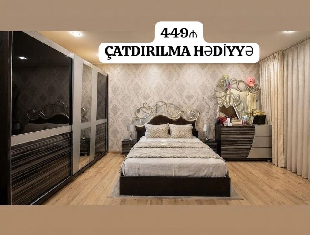 Yatag desti 450 manata satilir Çatdırılma pulsuz .qurawdirilma — Yataq otağı mobilya dəstləri, Bakı