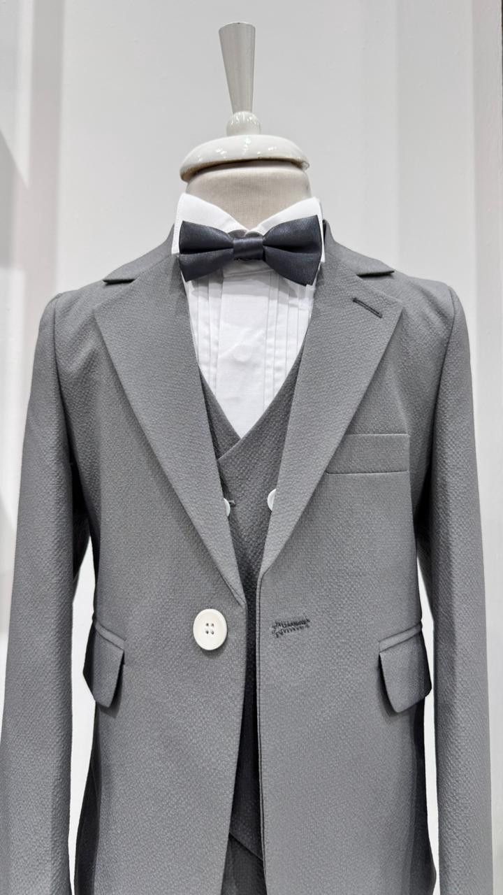 Oğlanlar üçün şalvarlı dəst 68038826, polyester/viskoz/elastan, boz, 5 yaş — Mallar, Bakı (3)