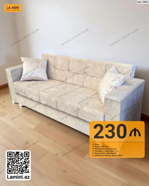 Divan – La Mini - Ölçü: 200 sm - Mexanizm: açılan, bazalı — Bakı