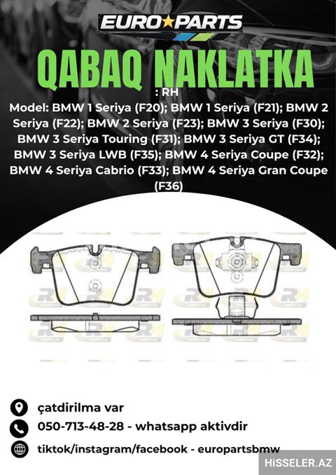 Bmw F20 F30 F36 Qabaq Naklatka — Bakı