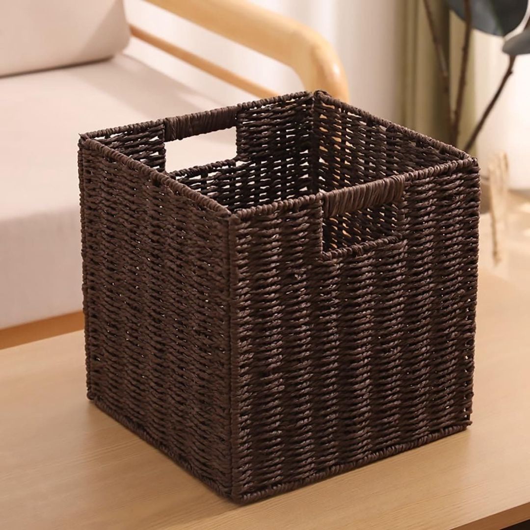 Kvadrat Həsir Saxlama Səbəti (kod: qrh02111-22) — Şeylər saxlanması, Bakı (4)
