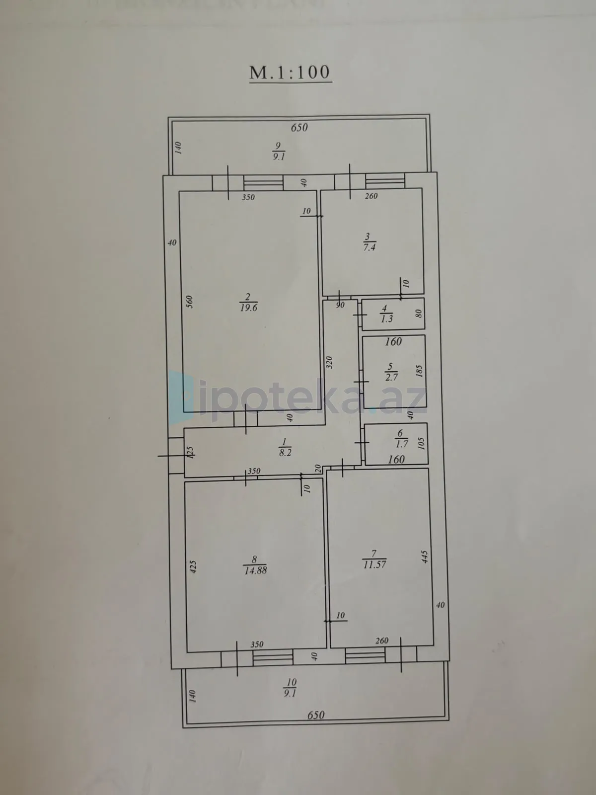 Satılır: 3 Otaq, Köhnə tikili, Xətai r., 85.00 m² — Mənzil, Bakı (12)