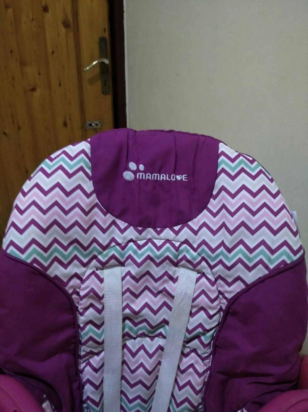 Mamalove uşaq yemək stulu - Rəng: bənövşəyi/çəhrayı tonlarda, naxışlı — Qidalandırma stulları, Bakı (2)