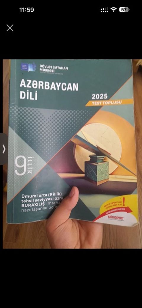 Məhsul: “Azərbaycan dili – 2025 Test Toplusu” (Dövlət İmtahan — Gəncə