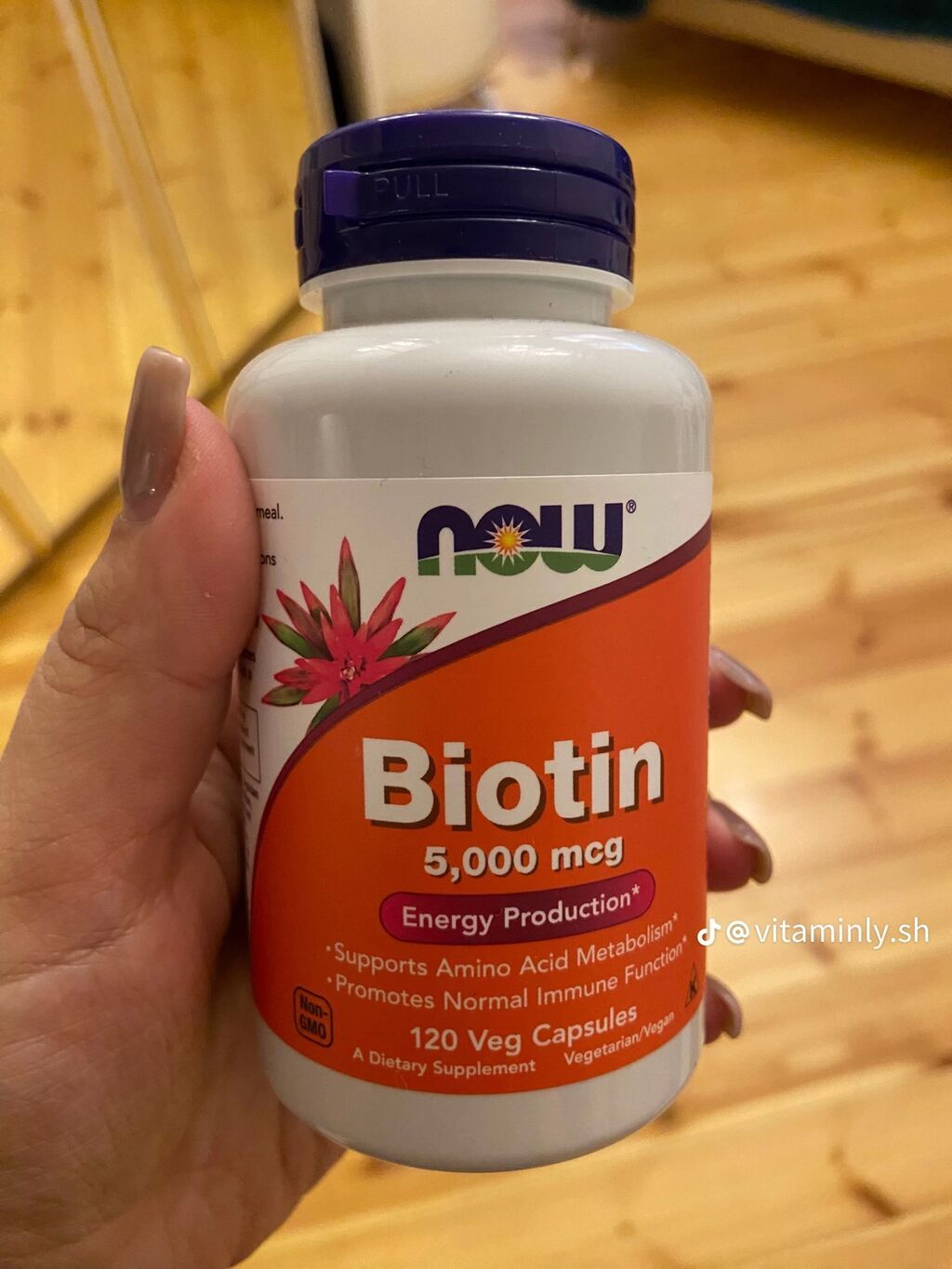 Məhsul: NOW Foods Biotin 5,000 mcg – 120 vegeterian kapsul — Vitaminlər və qida əlavələri, Gəncə