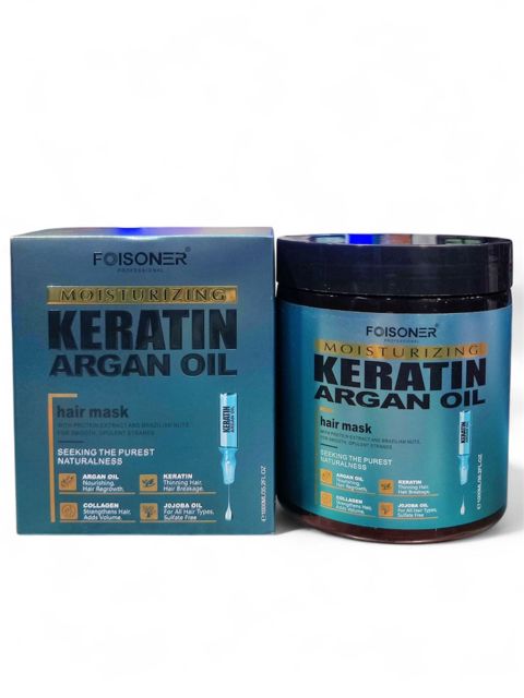 Saçlar üçün maska Foisoner Professional Moisturizing Keratin Argan Oil 1 l — Bakı