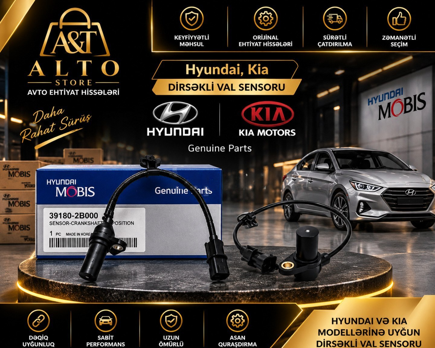 Dirsəkli val sensoru Hyundai və Kia 39180-2b000 — Bakı