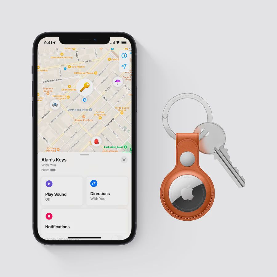 Apple AirTag (4 ədəd), Ağ — Ağıllı saatlar və biləkliklər, Bakı (5)