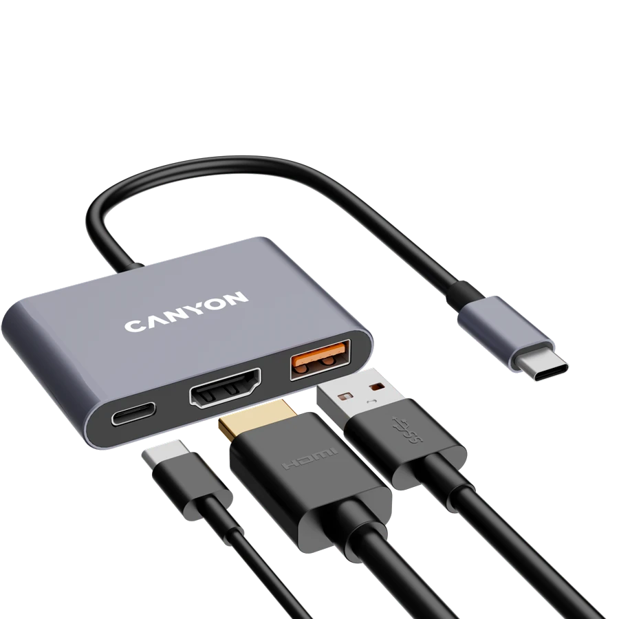 Multiport adapter Canyon DS-4 USB, Boz — Smartfon aksesuarları, Bakı (5)