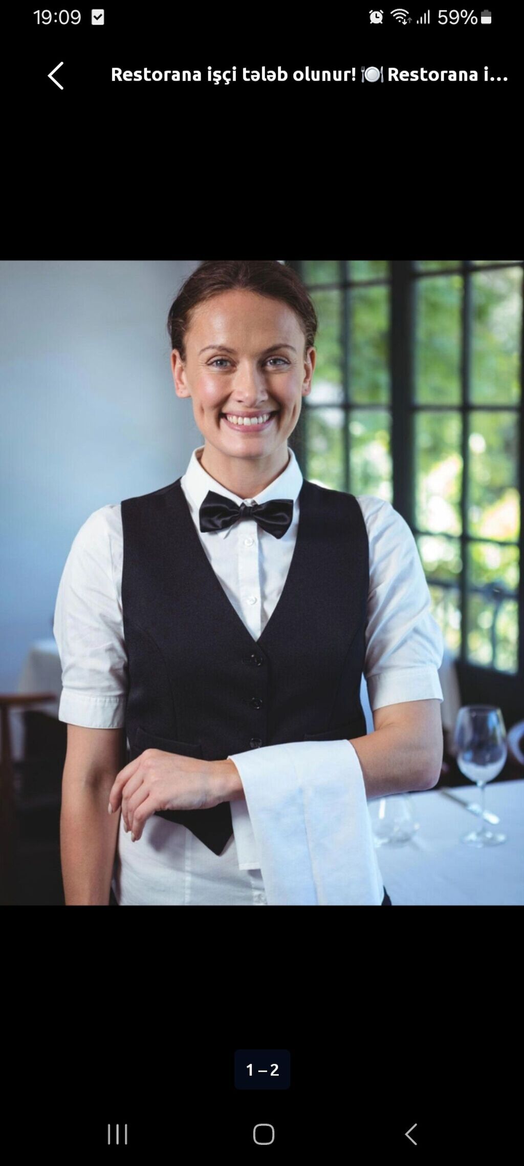 Ofisiant tələb olunur, Restoran — Restoranlar, Turizm, Sumqayıt (2)