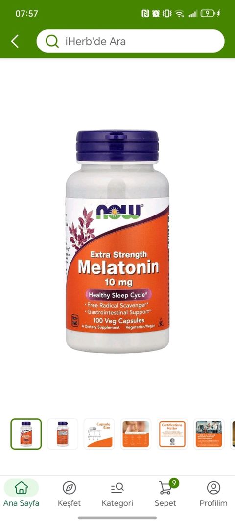 Məhsul: NOW Foods Extra Strength Melatonin, 10 mq Formul: 100 ədəd — Gəncə