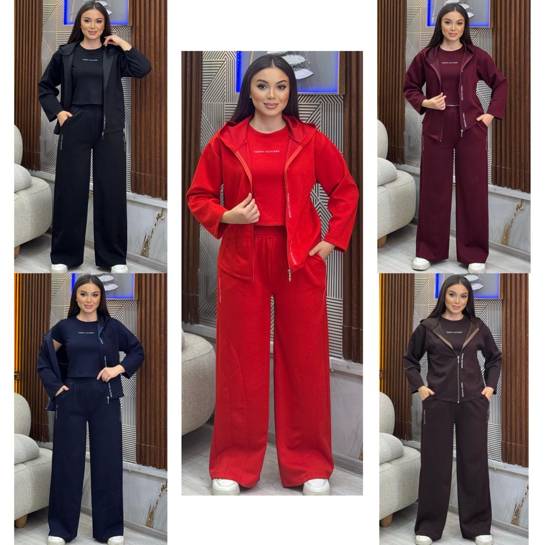 Qadın idman kostyumu No brand, Qəhvəyi, Trikotaj, Pambıq, One size, Payız-Qış — Mallar, Bakı (3)
