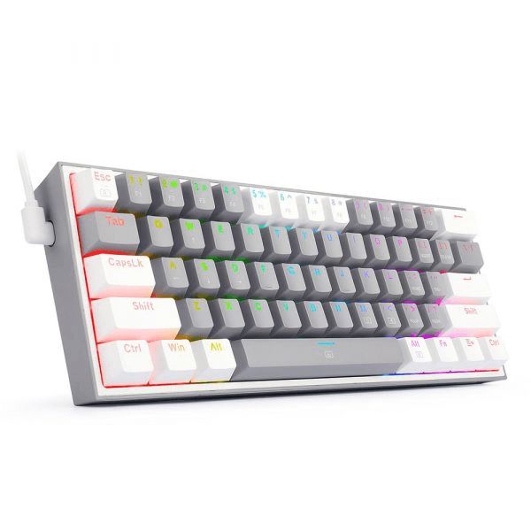 Klaviatura Redragon Fizz K617-RGB (G/W) 60% Red Switch Wired mechanical keyboard (Grey White) — Kompüterlər və noutbuklar, Bakı