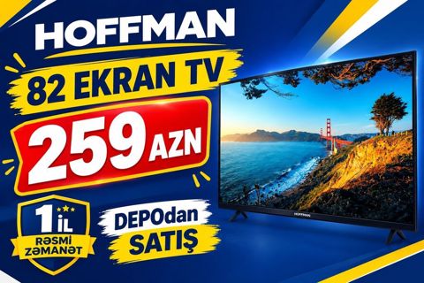 Hoffman 82 ekran TV - Ekran ölçüsü: 82 sm (təxminən 32") - Şık incə — Bakı
