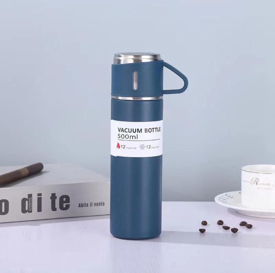 Termos dəsti 3 fincan,paslanmayan polad, mavi, 500 ml — Mallar, Bakı (2)