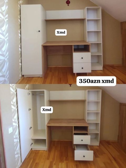 Modul kombinə edilmiş iş-gənc otağı mebeli – XMD materialdan. Qiymət — Bakı