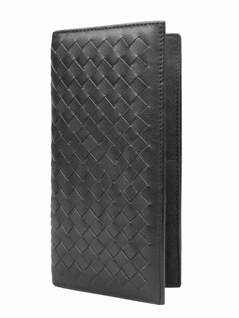 Kişilər üçün dəri pul kisəsi, 12 kart bölməsi, qara, 18.5x9.5 sm, Çin istehsalı, karton qutuda - TheBest_BV-305_Black — Bakı