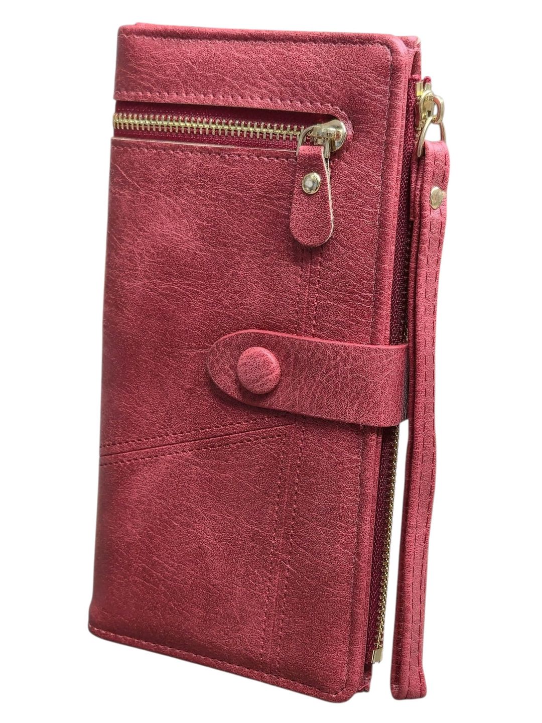 Qadınlar üçün pul qabı, poliuretan, bordo, 19×9.5 sm, 12 kart bölməsi, Çin istehsalı - Boershi_7913_Bordo — Mallar, Bakı
