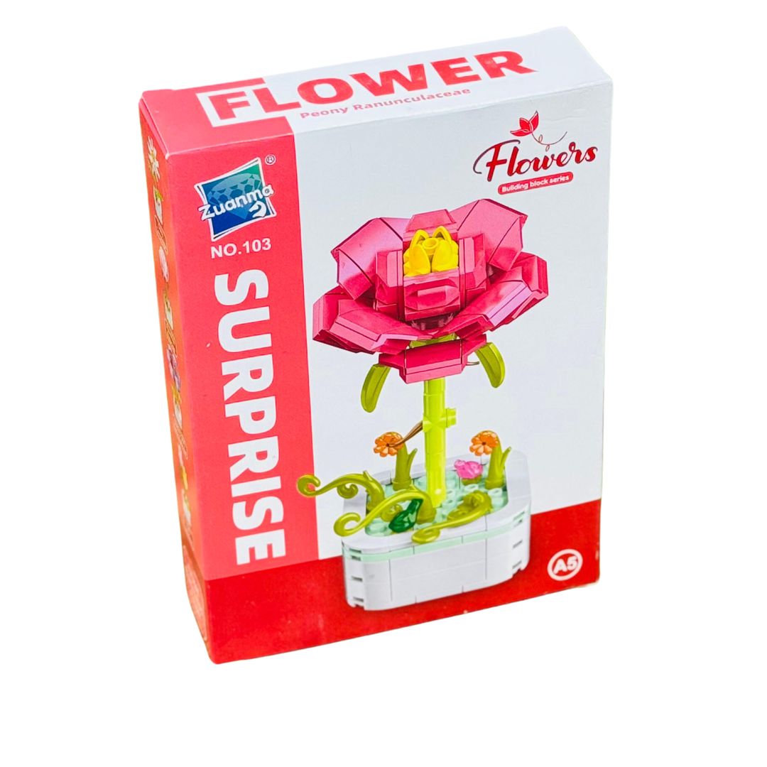 Blok konstruktor Flowers Peony Ranunculaceae, 118 hissə, 6+ yaş — Mallar, Bakı