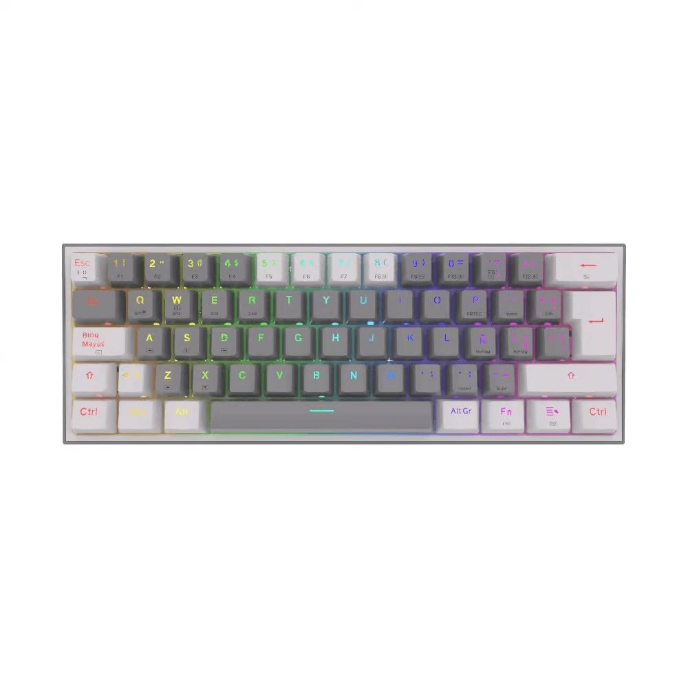 Klaviatura Redragon Fizz RGB Pro K616RGB (G/W) Grey White — Kompüterlər və noutbuklar, Bakı