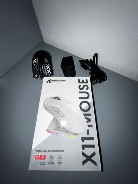 Attack Shark X11 oyun siçanı - Üç rejimli qoşulma: kabel ilə, 2.4G — Bakı