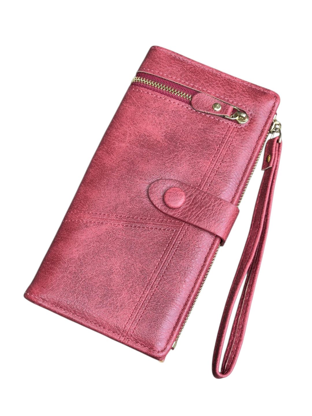 Qadınlar üçün pul qabı, poliuretan, bordo, 19×9.5 sm, 12 kart bölməsi, Çin istehsalı - Boershi_7913_Bordo — Mallar, Bakı (2)